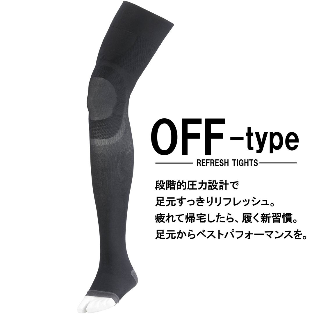 【耐久消臭】リフレッシュソックスOFFタイプ ブラック M