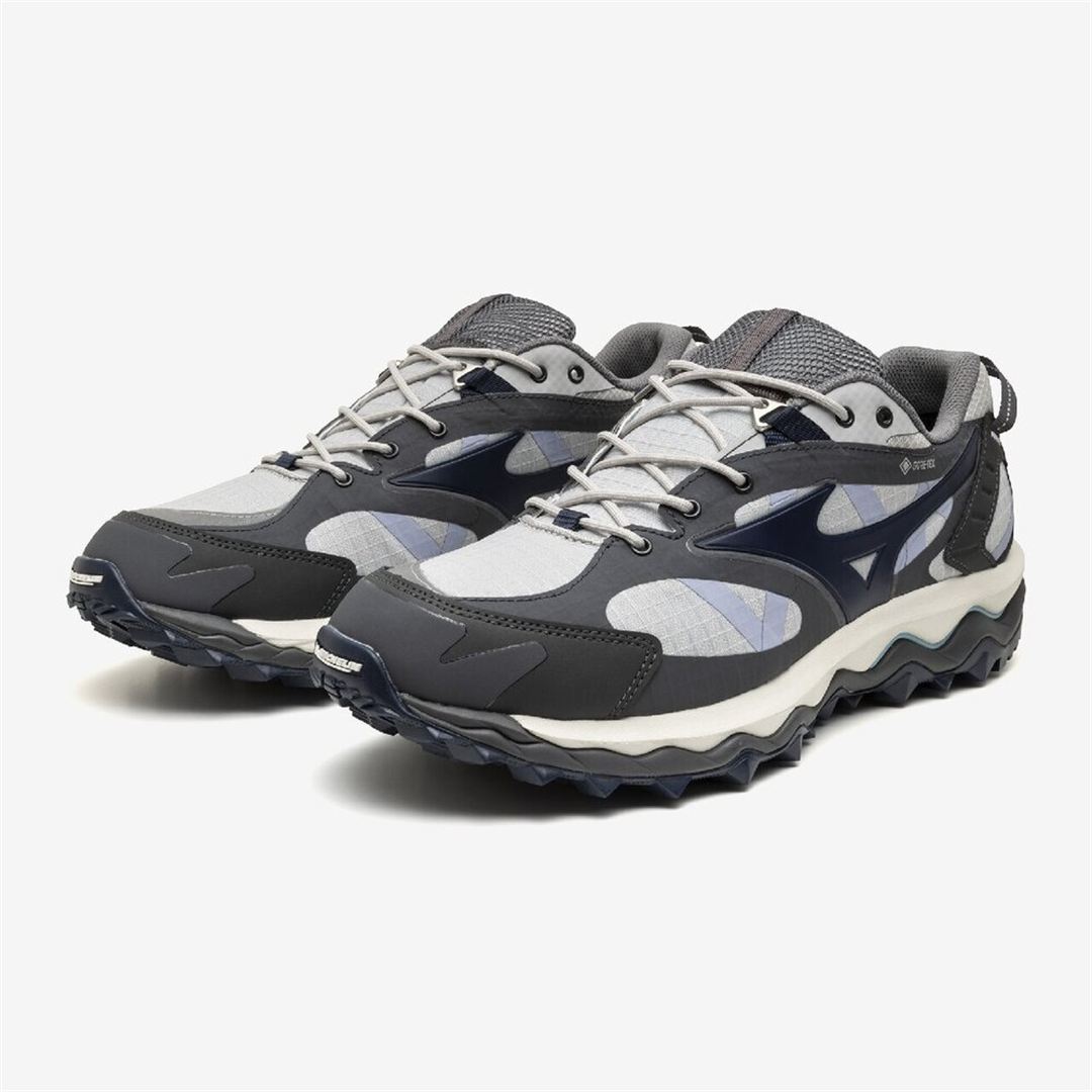【ミズノ直営限定】WAVE MUJIN TL GTX(ゴアテックス／防水) グレー×ネイビー 30.0