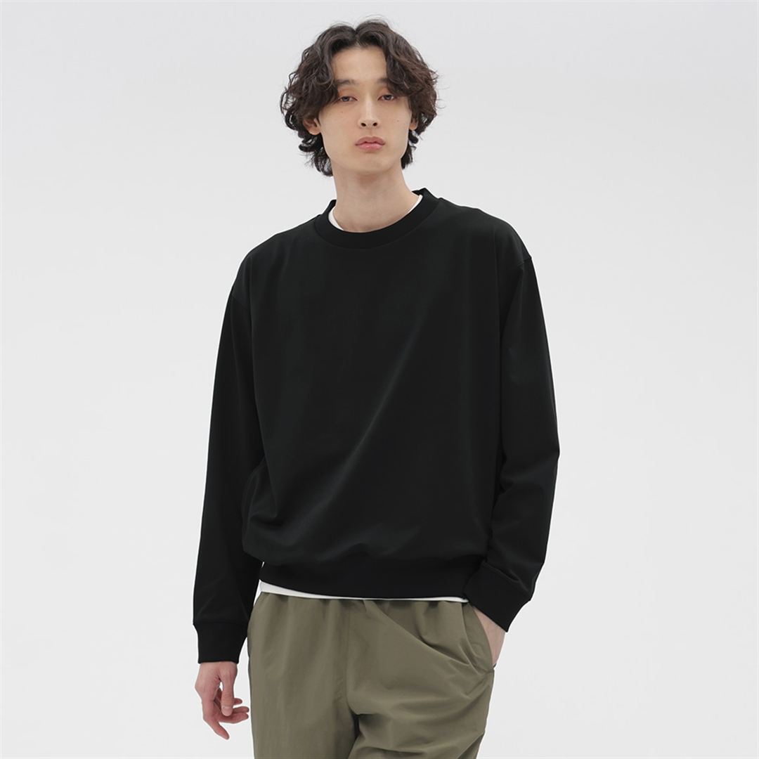 【MARGARET HOWELL】ヘビーオンスクルーネックシャツ ブラック M