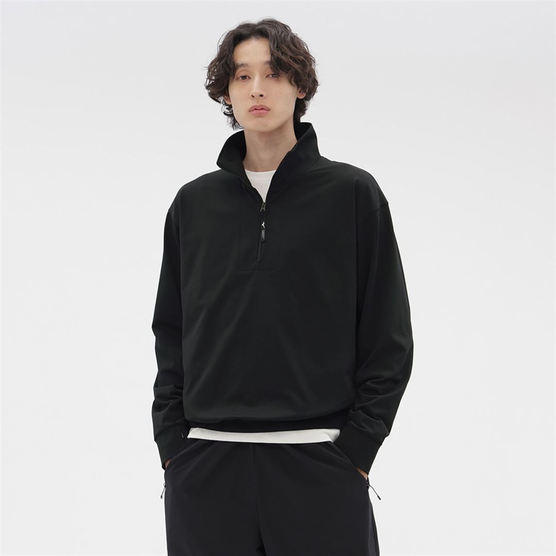 【MARGARET HOWELL】ヘビーオンスZIPシャツ ブラック M