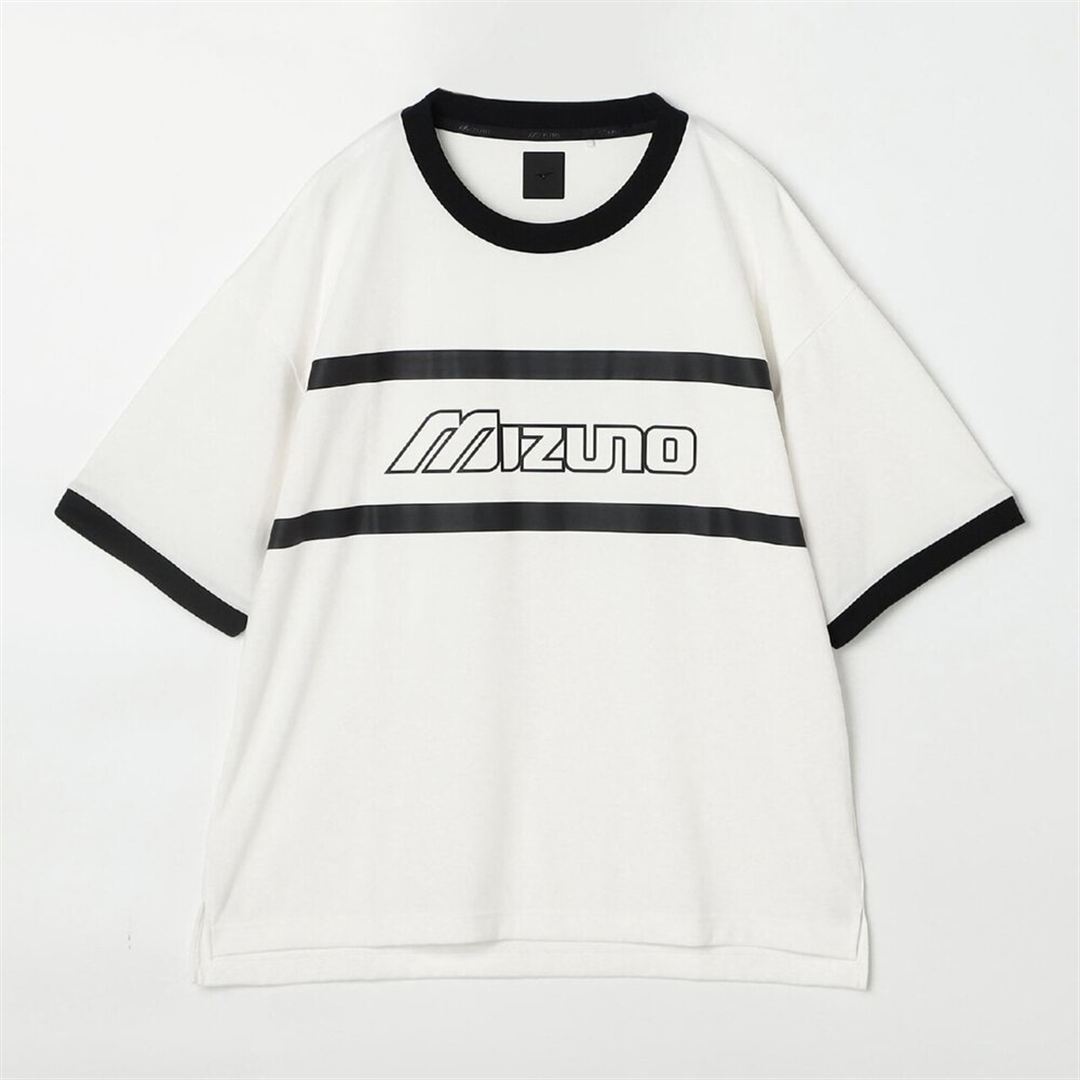 リサイクルグラフィックリンガーTシャツ ホワイト XS