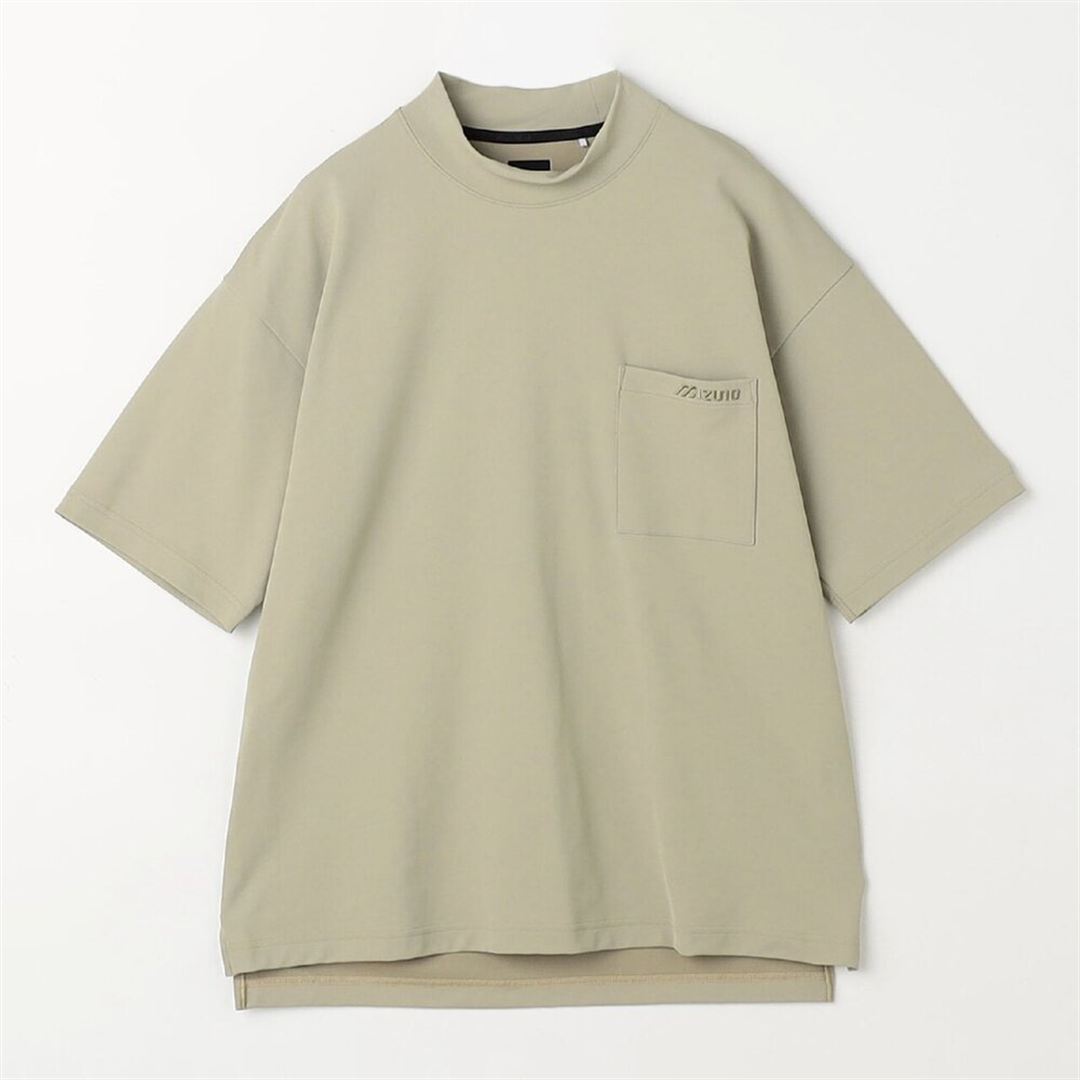 アンチスウェット ポケットモックネックシャツ エルムベージュ XL