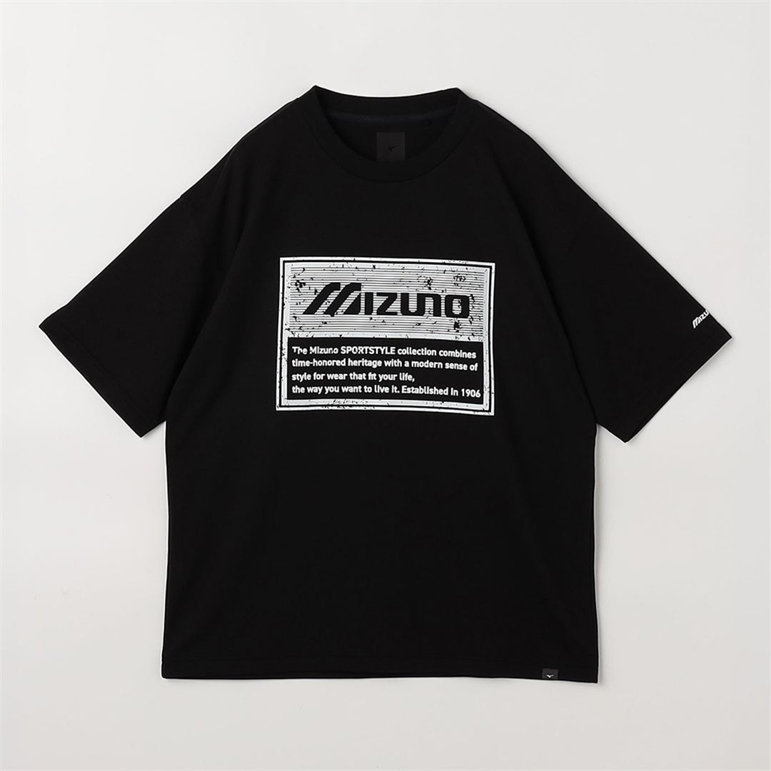 【ミズノ直営限定】リサイクルグラフィックTシャツ ブラック XL