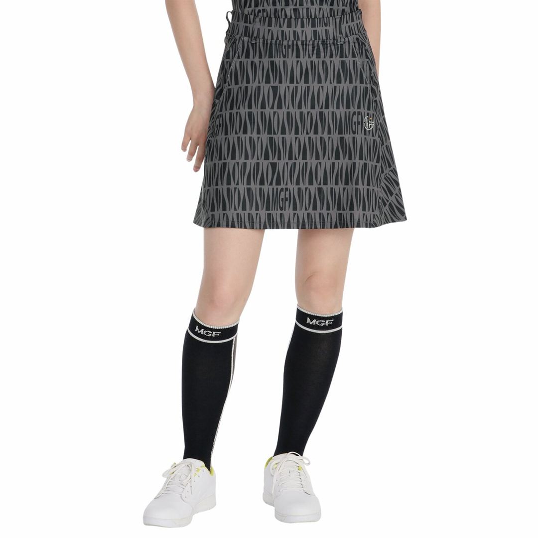 【MGFコレクション】リップルマークニットスカート ネイビー S