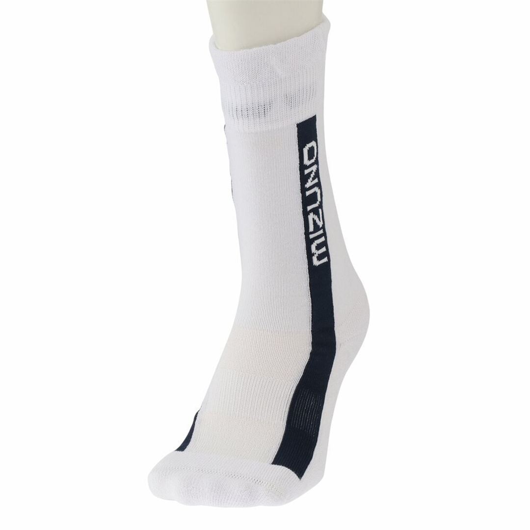 ドライベクター MIZUNOロゴソックス(ミドル丈) ホワイト 22-24