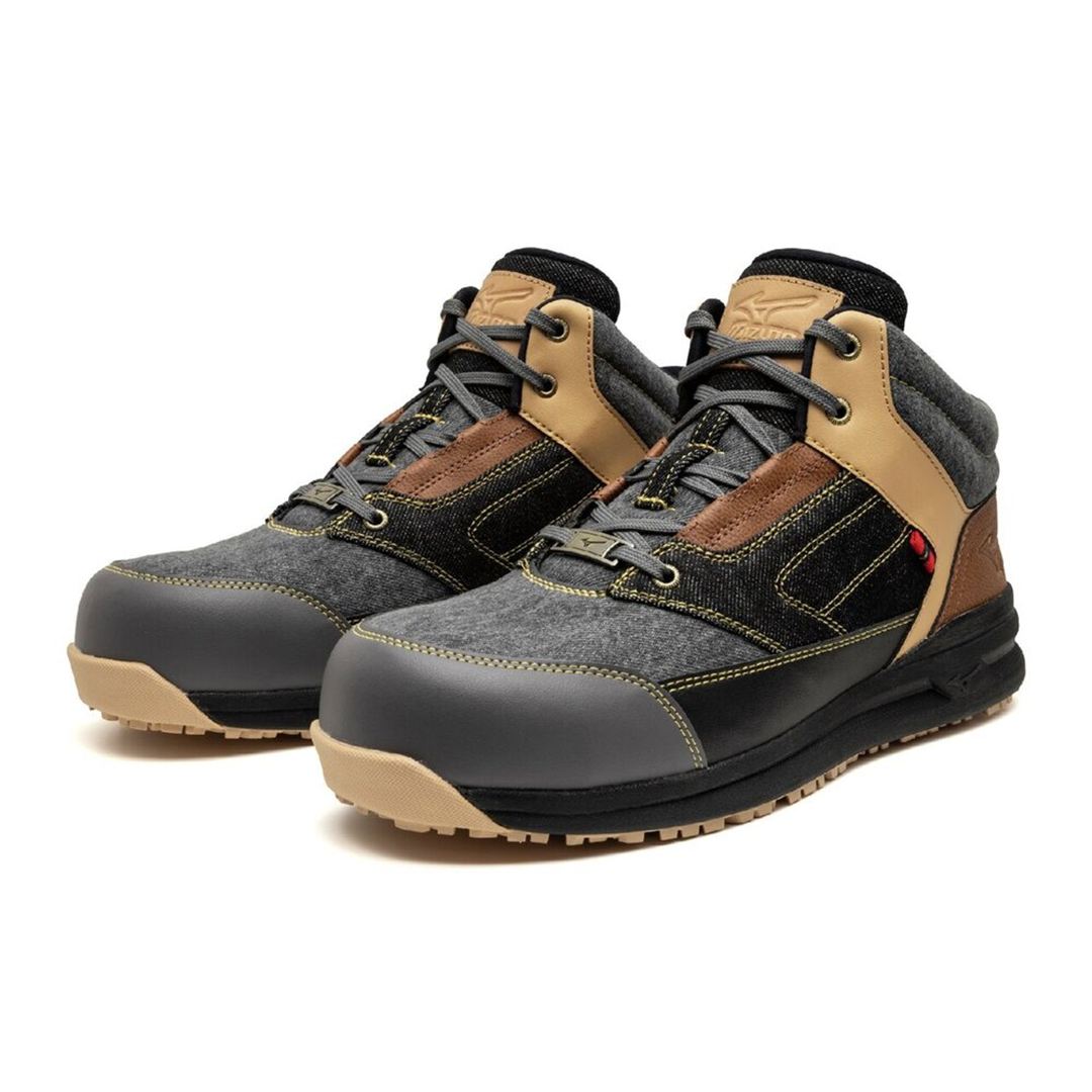 オールマイティLSII 11M DENIM(紐／ハイカット) グレー×ブラック×ブラウン 28.0