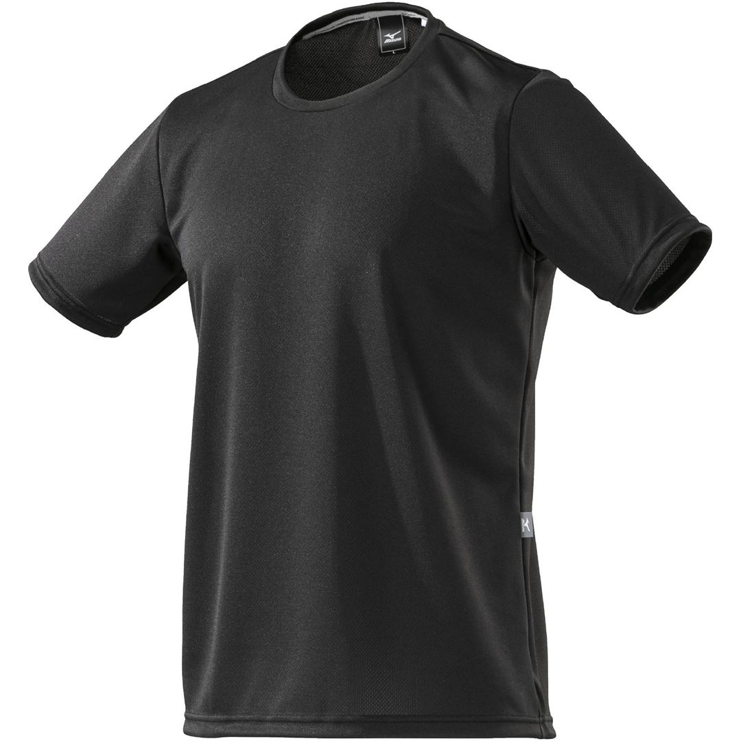クルーネック ワークTシャツ(制電／半袖) ブラック XS
