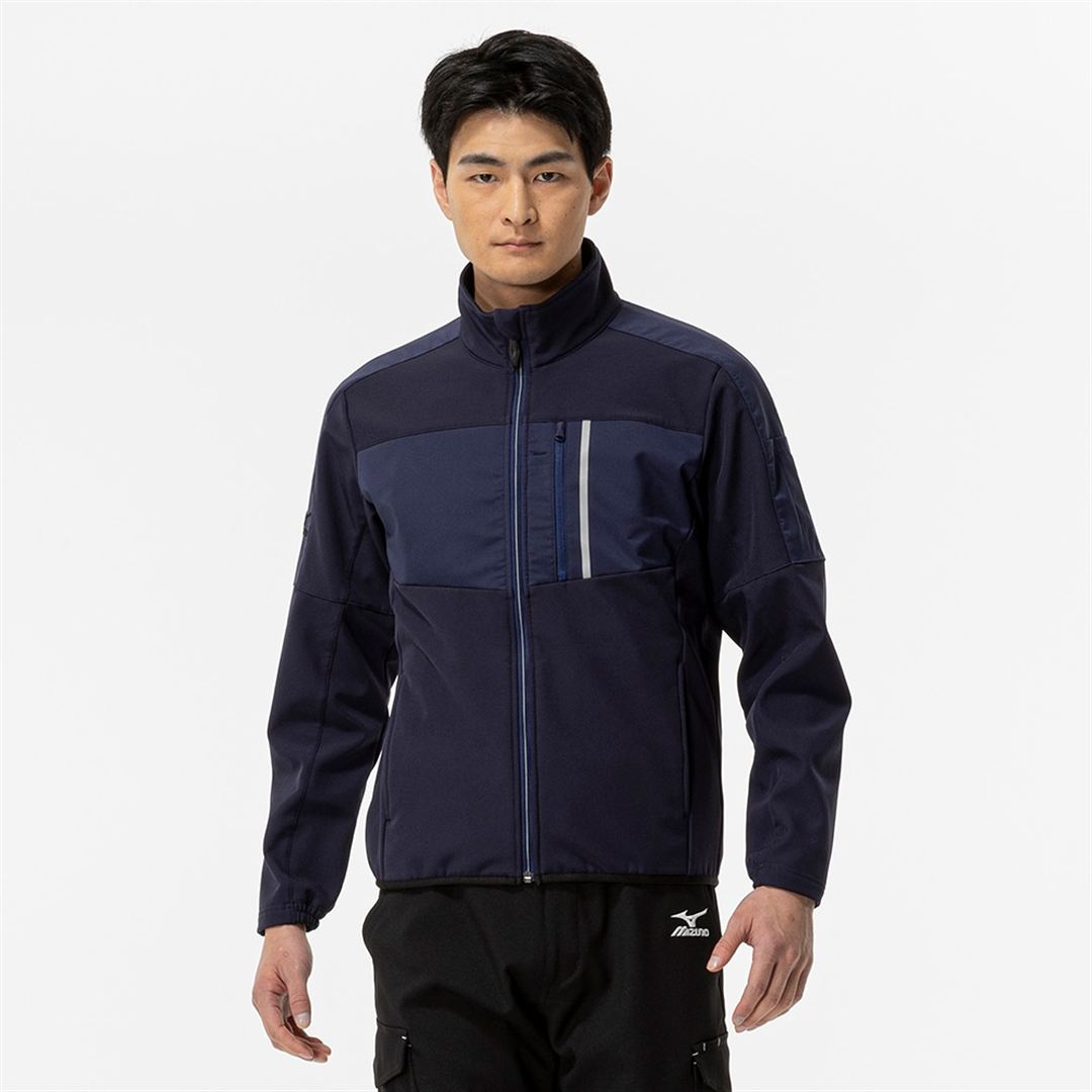 【防風】テックシールドジャケット ストレッチ ネイビー XL