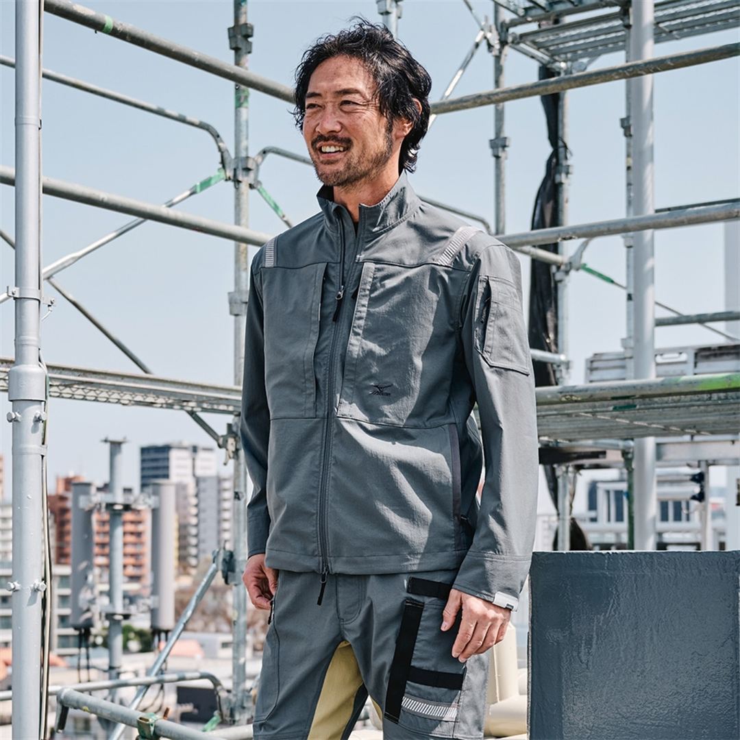 【ミズノ公式オンライン限定】ストレッチ撥水ブルゾン(制電) グレー M