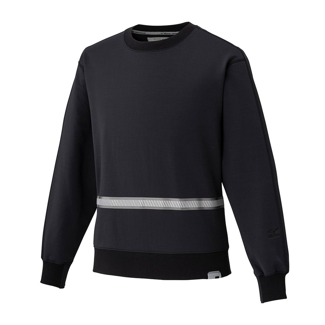 【ミズノ公式オンライン限定】クルーネックスウェット ブラック XL