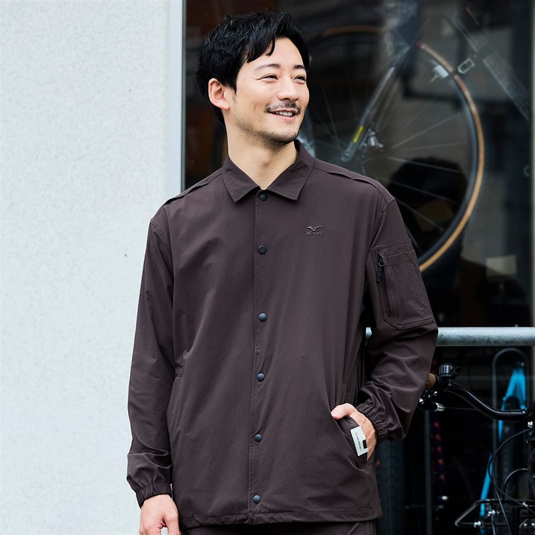 【ミズノ公式オンライン限定】撥水ストレッチコーチジャケット ブラウン XL