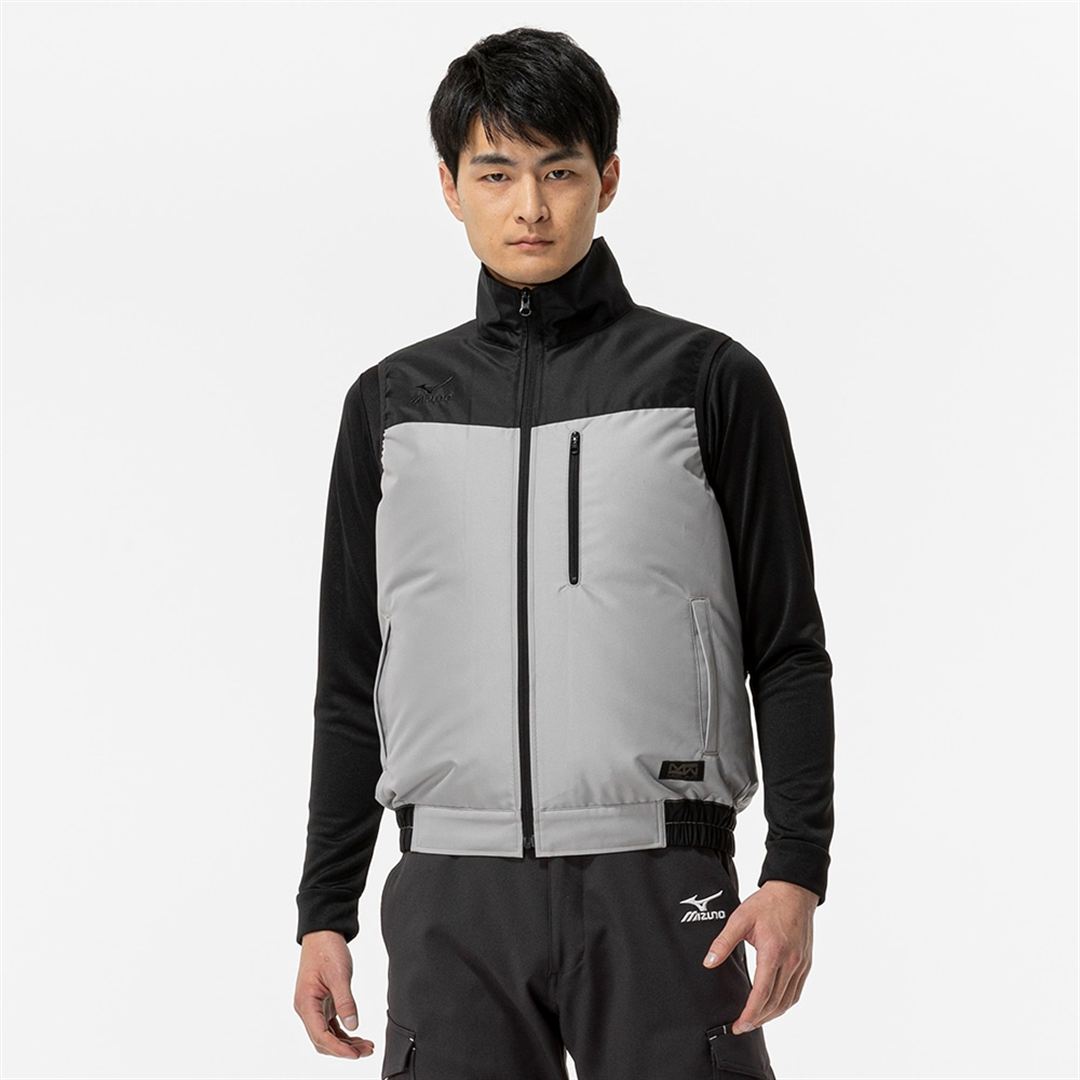 エアリージャケット TOUGHベスト(ネーム刺繍対応／ファン・バッテリー別売り) ブラック×アロイグレー XL