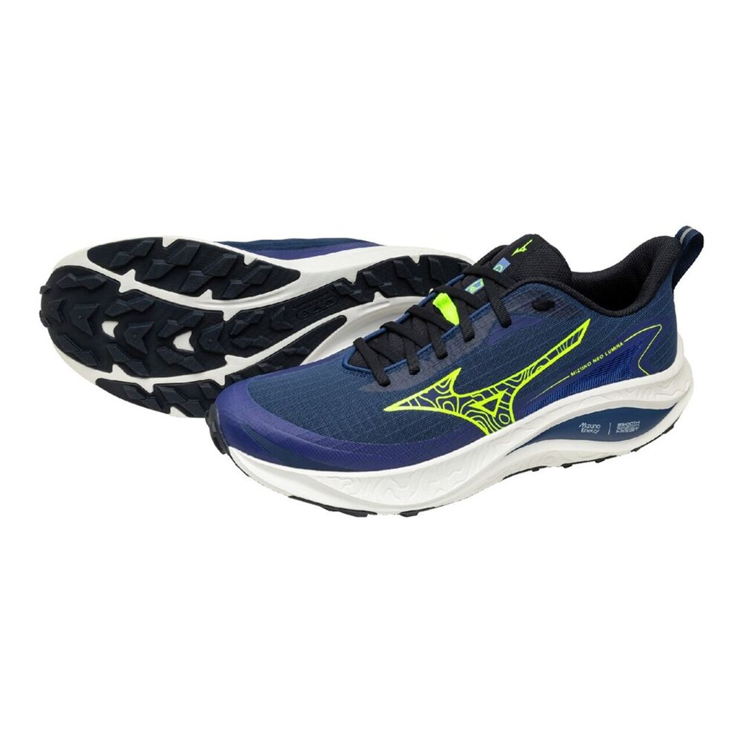 【ミズノ直営限定】MIZUNO NEO LUMINA(トレイル) ブルー×イエロー×ホワイト 25.0