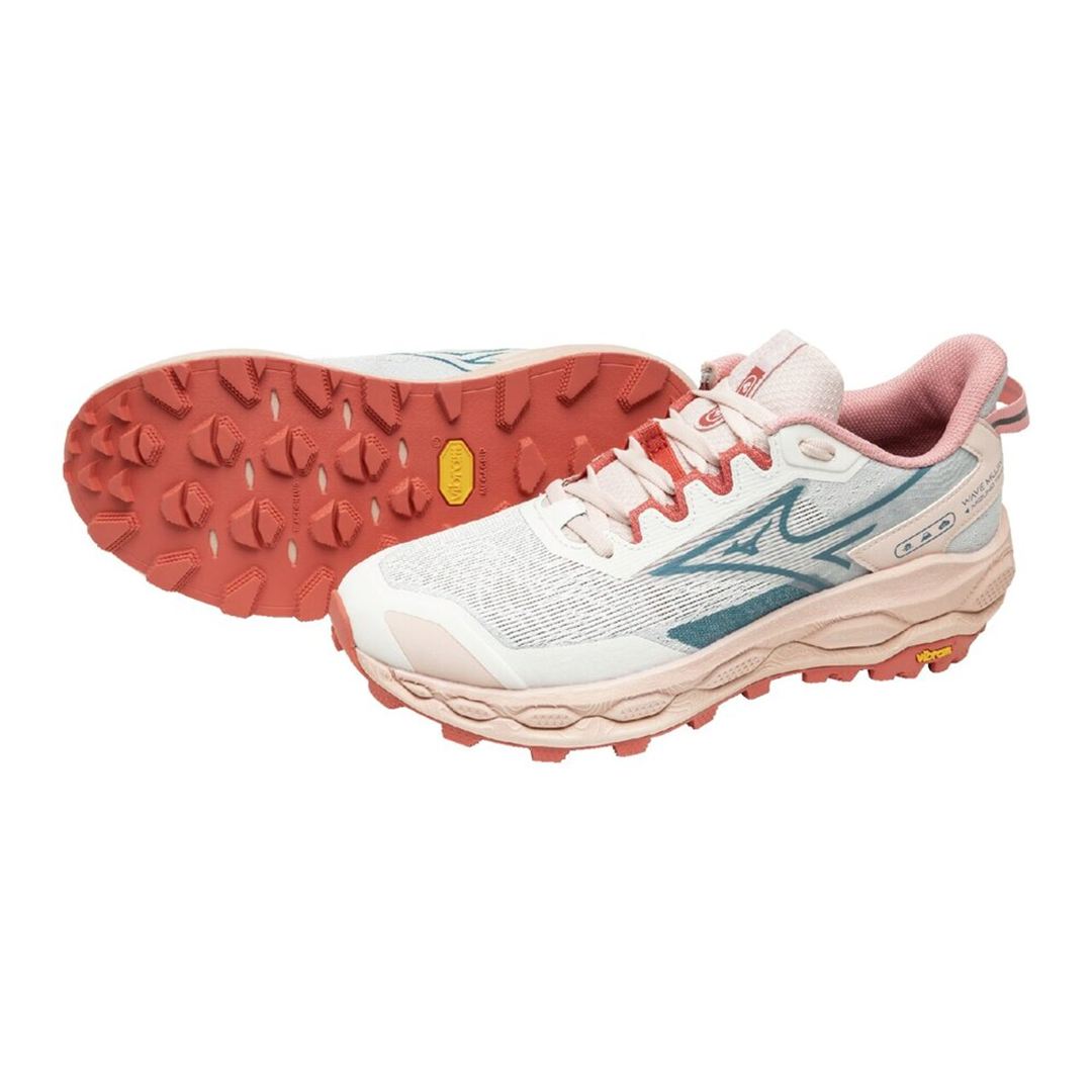 【ミズノ直営限定】WAVE MUJIN 11(トレイル) ホワイト×グリーン×ピンク 25.0