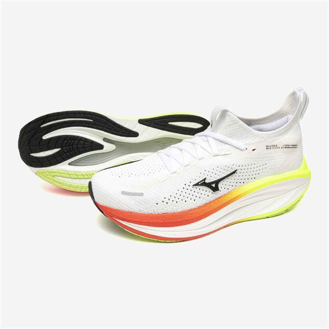 MIZUNO NEO VISTA3(スピードワーク／テンポ走) ホワイト×ブラック×オレンジ 28.0