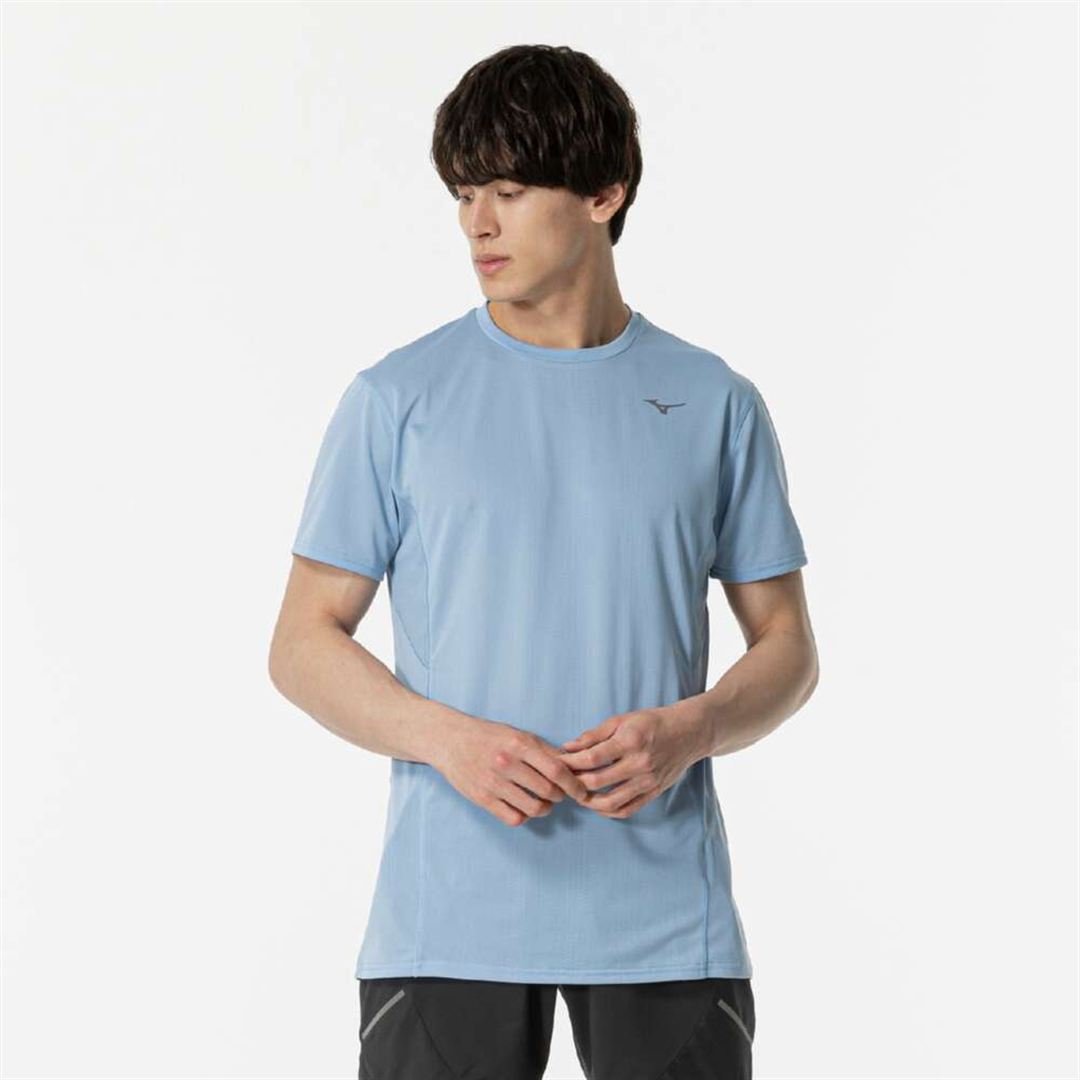【汗処理／通気】ドライエアロフローTシャツ(オーロラ) グレイシアレイク S