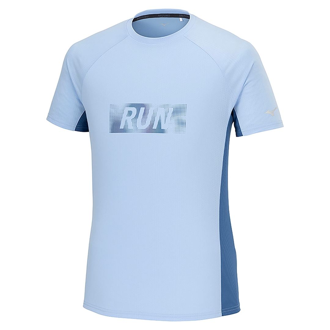 【汗処理／通気】ドライエアロフローグラフィックTシャツ(オーロラ) セルリアン S