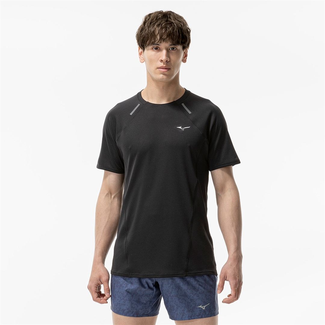 【汗処理／通気】ドライエアロフローTシャツ ブラック XL