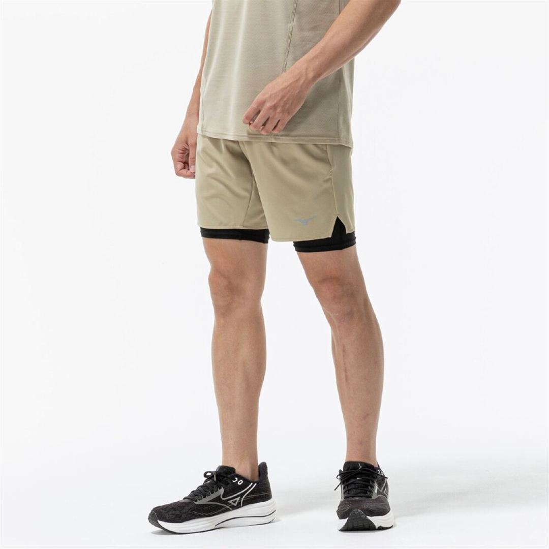 【ミズノ直営限定】ランニング ハーフパンツ インナータイツ付 エルム XL