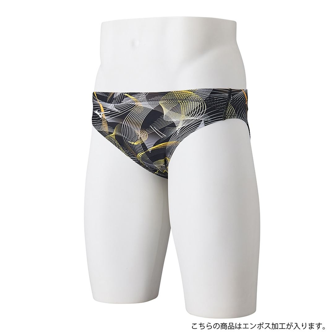 競泳用Vパンツ ブラック×グレー S