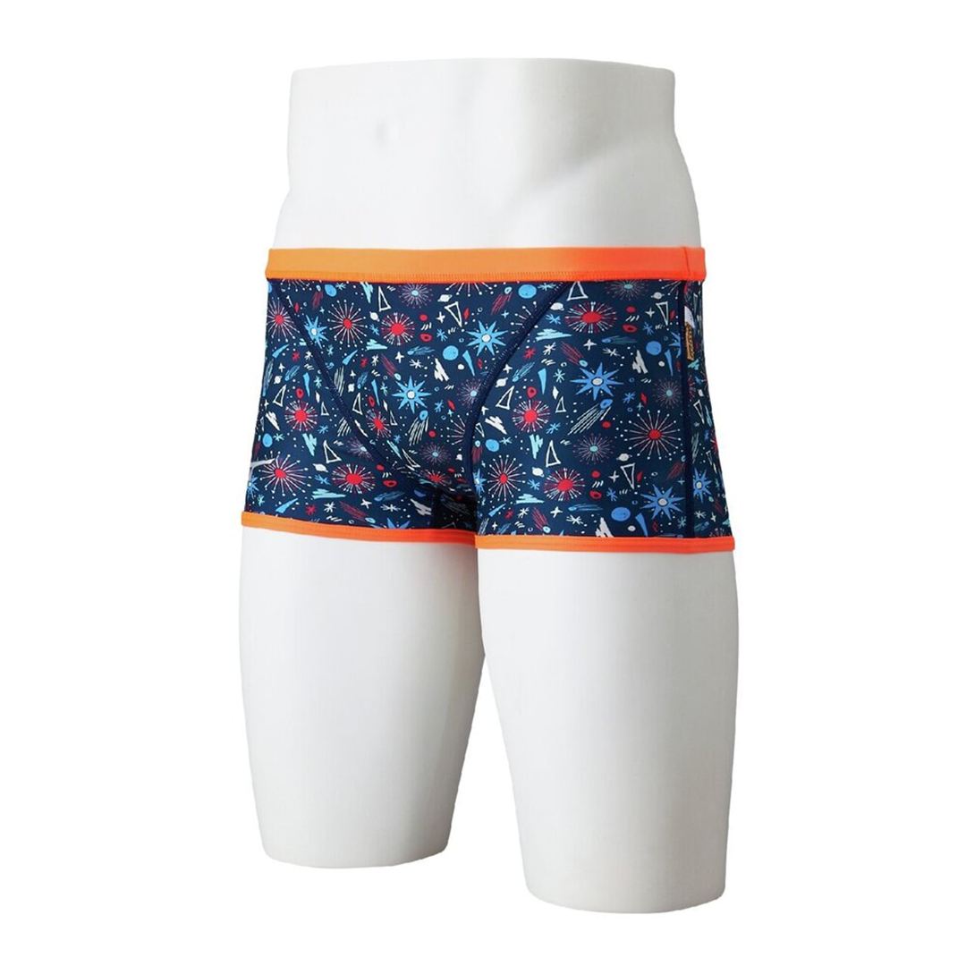 【Ri Collection】競泳練習用ショートスパッツ(リバーシブル) ネイビー 140
