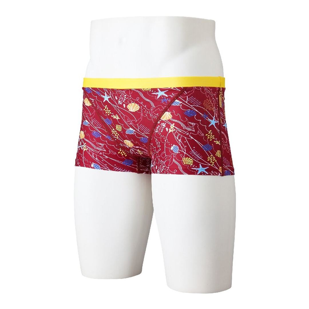 【Ri collection】競泳練習用ショートスパッツ エンジ XS
