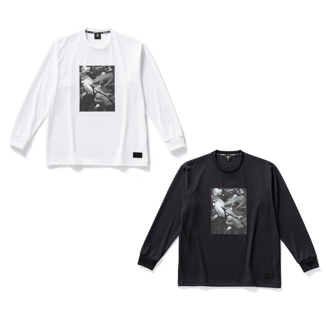 モレリア 2枚セット 長袖フォトTシャツ MADE IN JAPAN ブラック×ホワイト XL