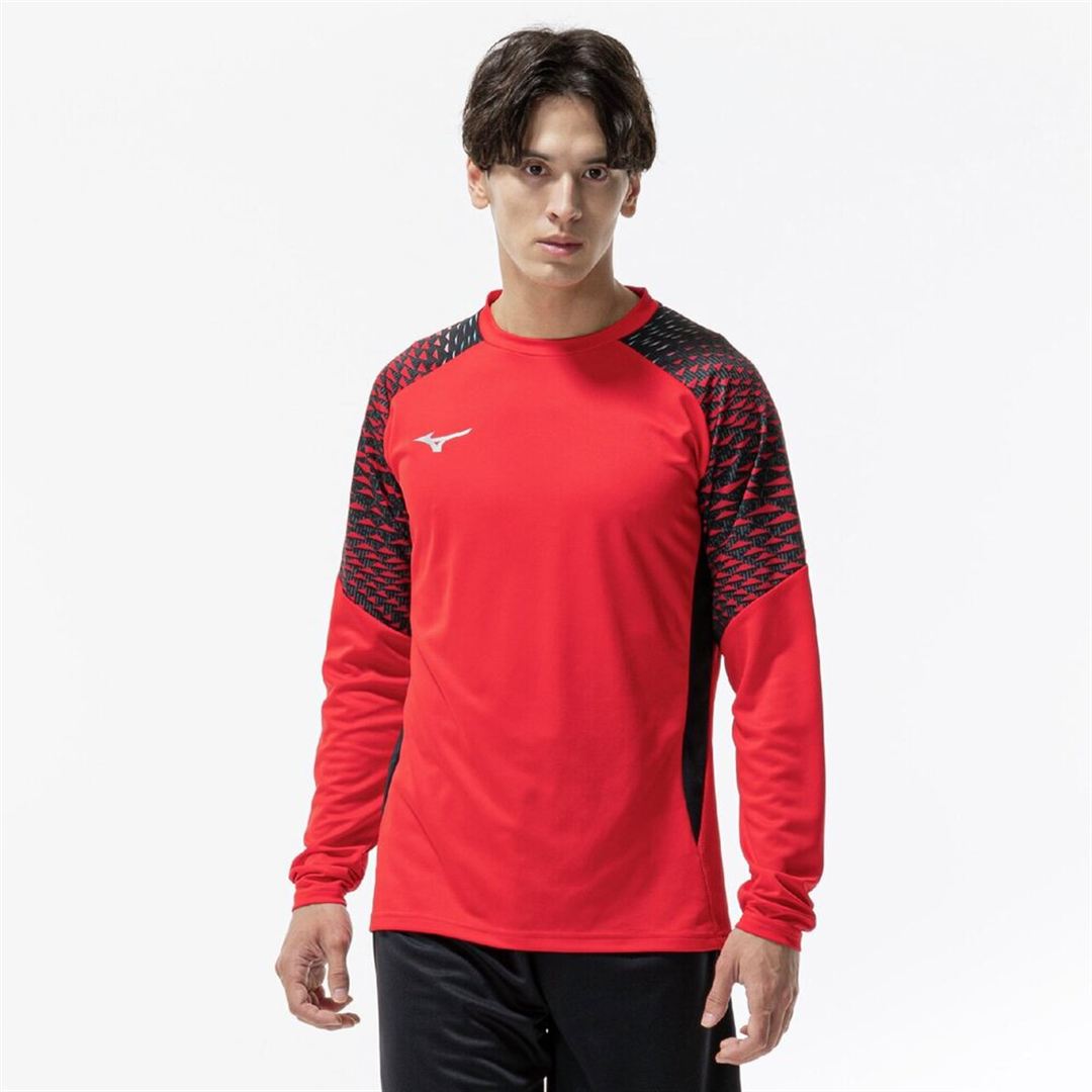 フィールドシャツ(長袖) チャイニーズレッド×ブラック XL