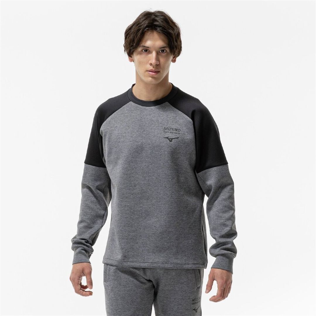 ストレッチクルーネックシャツ グレー M