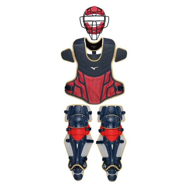 【ミズノ直営限定／ミズノプロ】軟式用／ゴムソフトボール用號SAKEBI捕手防具3点セット