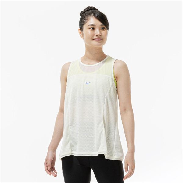 【汗処理／通気】ドライエアロフロージャカードノースリーブTシャツ