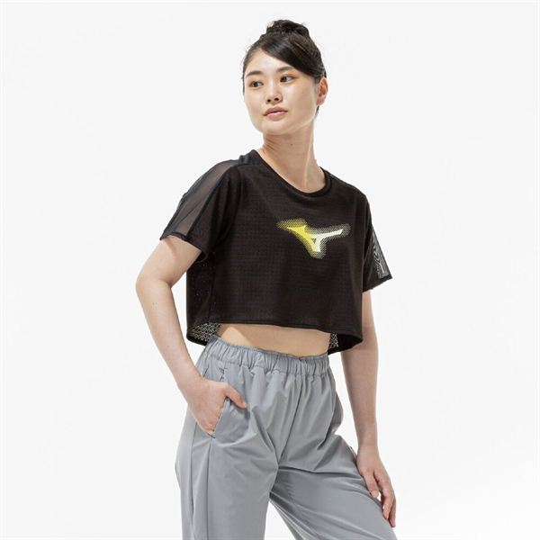 【汗処理／通気】ドライエアロフロージャカードクロップドTシャツ