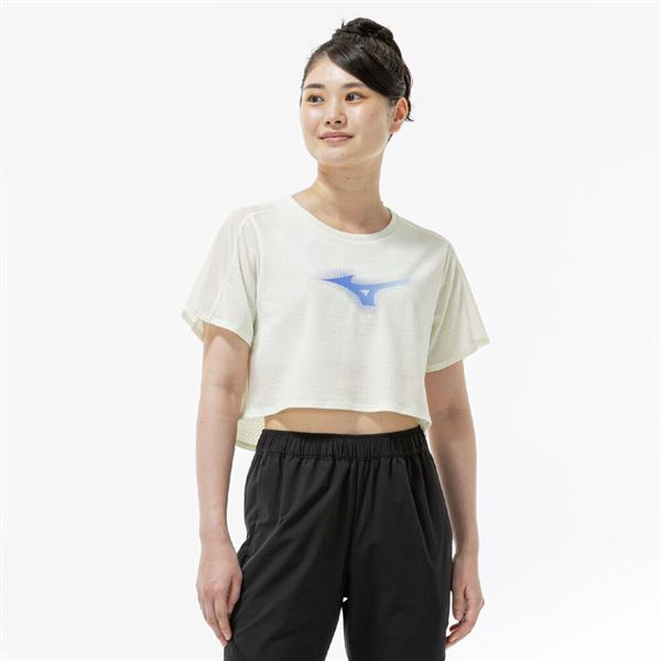 【汗処理／通気】ドライエアロフロージャカードクロップドTシャツ