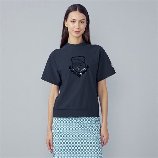 【MGFコレクション】エンブレムロゴ半袖モックネックシャツ