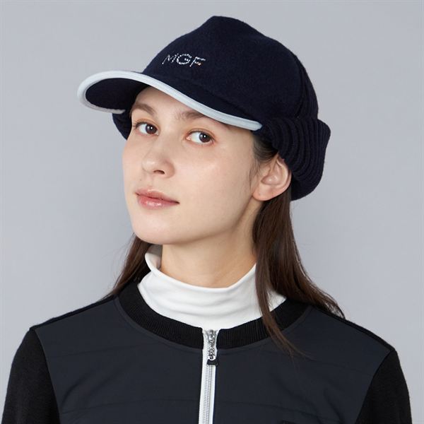 【MGFコレクション／吸湿発熱】ブレスサーモフェルト耳あて付きキャップ
