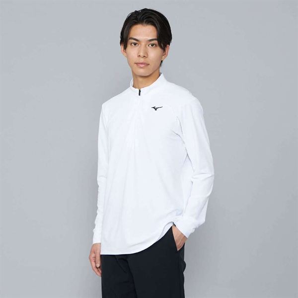 ロングスリーブハーフジップシャツ
