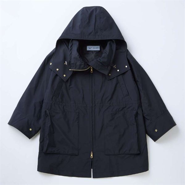 【ROPE／吸湿発熱】WINDSTOPPER ギャザーハーフコート