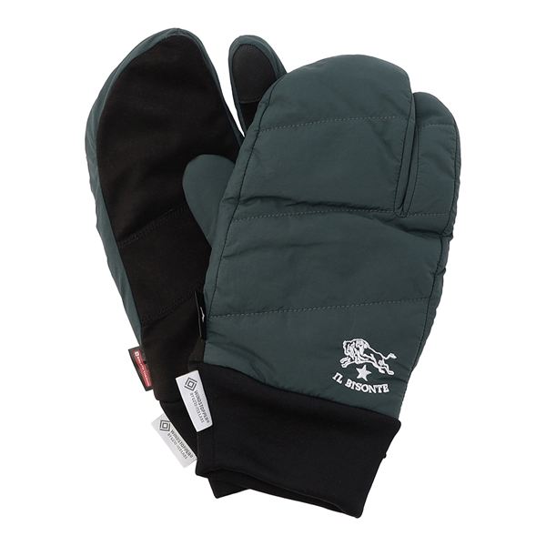 【IL BISONTE／吸湿発熱】WINDSTOPPER プロダクト 3フィンガーパデットミトン