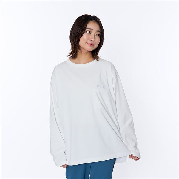 スパンポリロングスリーブポケットTシャツ