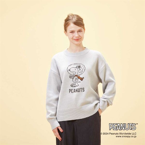 【PEANUTS／吸湿発熱】ブレスサーモ ニットセーター