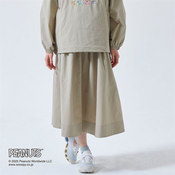 【PEANUTS】ウォーターリパレントストレッチプリーツスカート