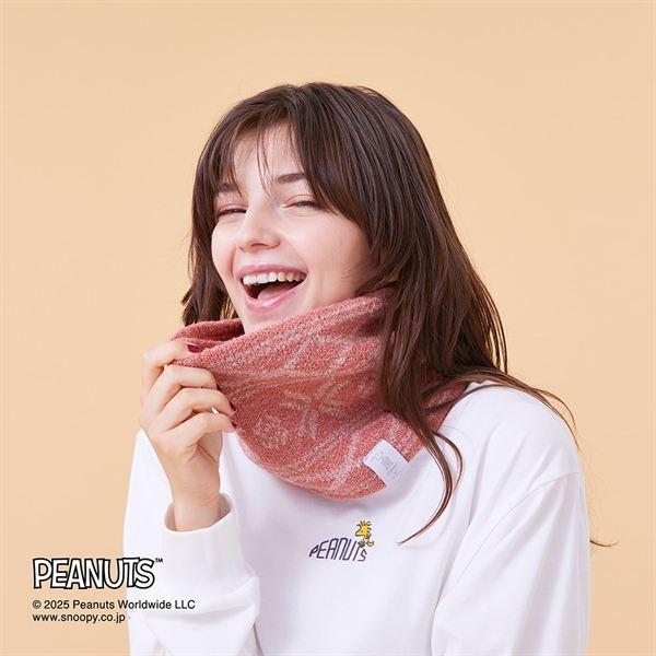 【PEANUTS／吸湿発熱】ブレスサーモマシュマロニットネックウォーマー