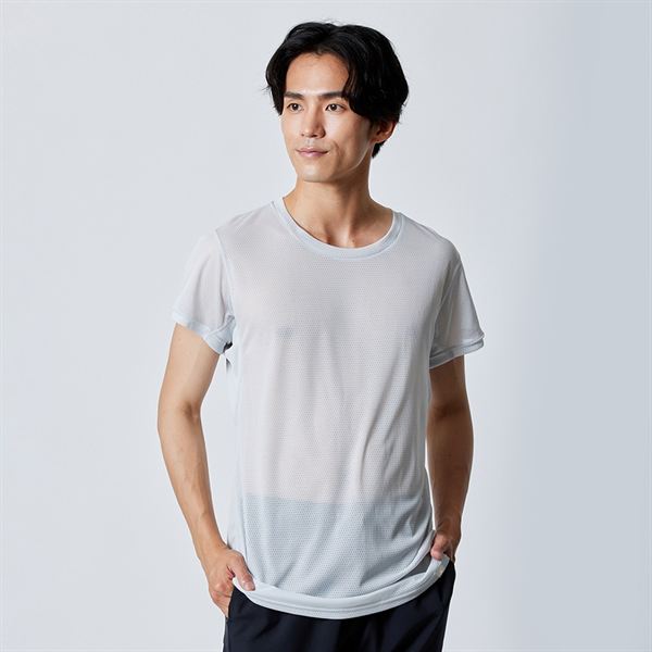 【汗処理／通気】カルエアーアンダークルーネック半袖シャツ