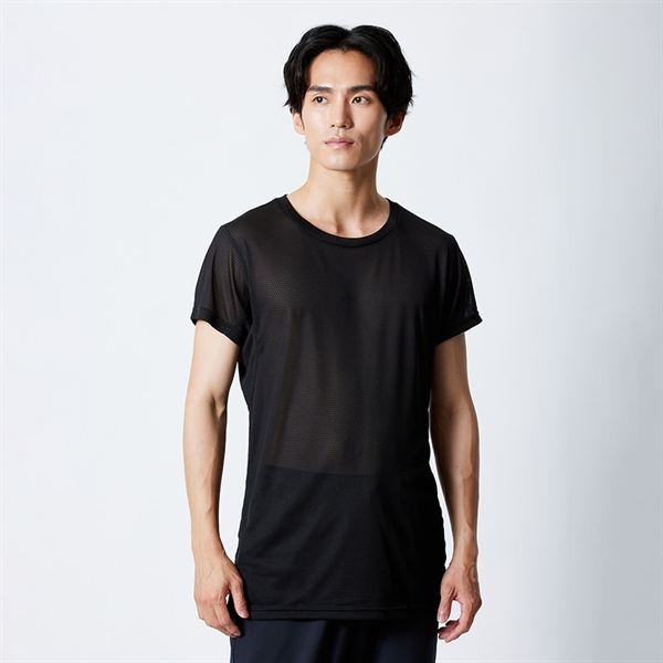 【汗処理／通気】カルエアーアンダークルーネック半袖シャツ