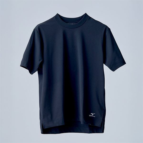 ハイストレッチ クルーネック半袖シャツ（ワイドシルエット）