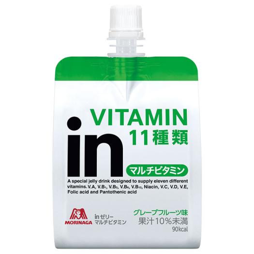 森永製菓／inゼリー マルチビタミン180g(グレープフルーツ味) ※