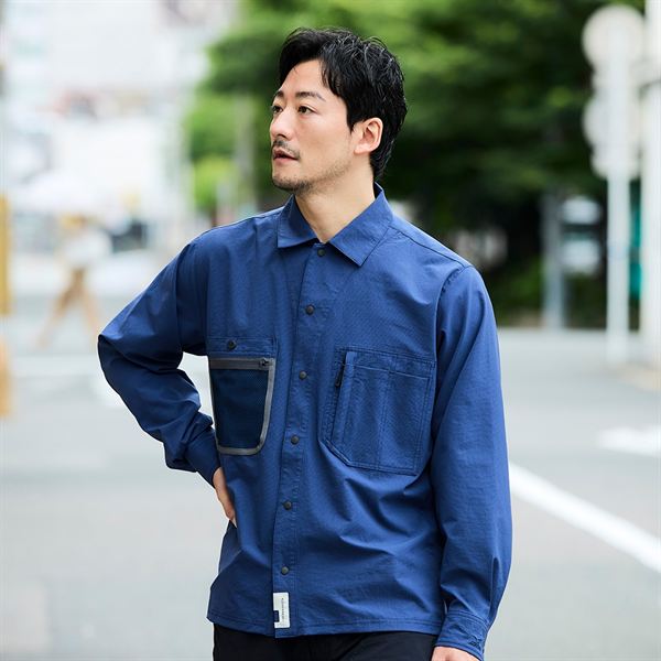 【ミズノ公式オンライン限定】ストレッチ前開き長袖シャツ