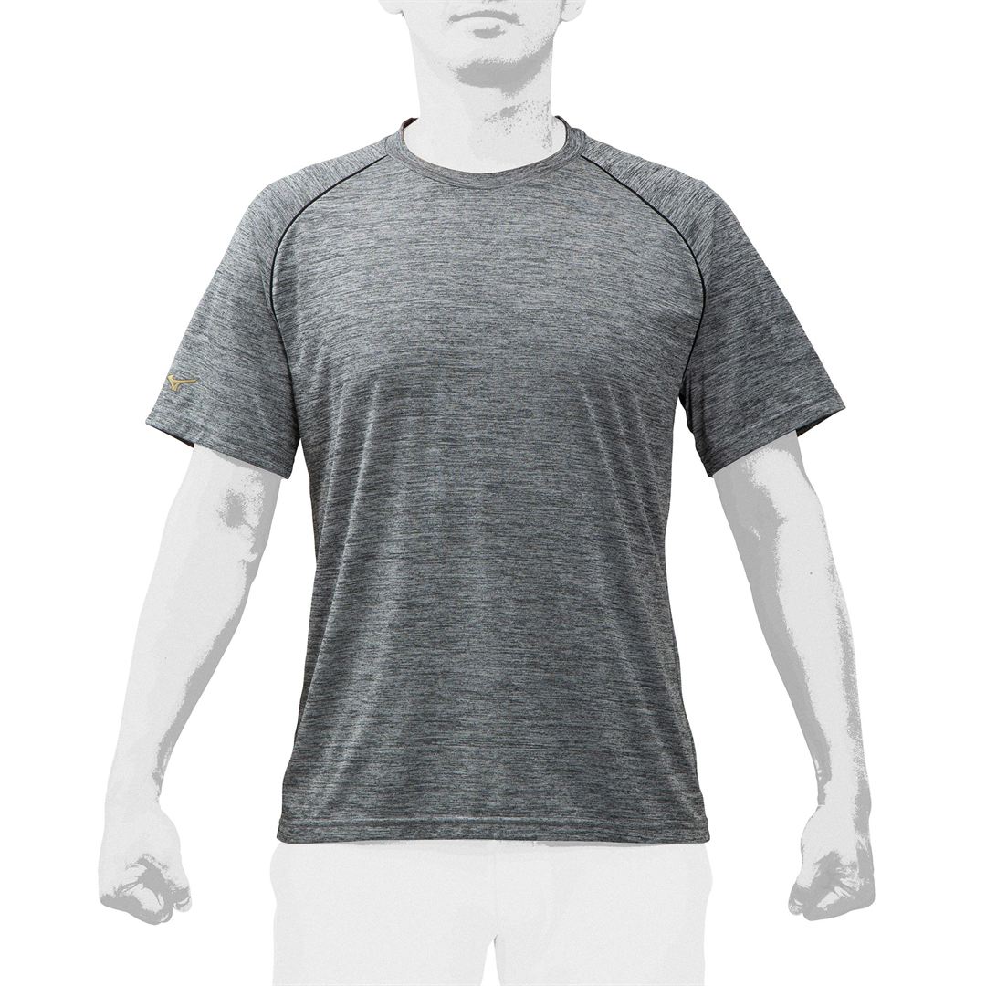 【ミズノプロ】杢Tシャツ グレー杢 S