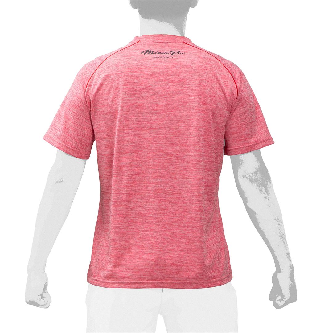 【ミズノプロ】杢Tシャツ レッド杢 S