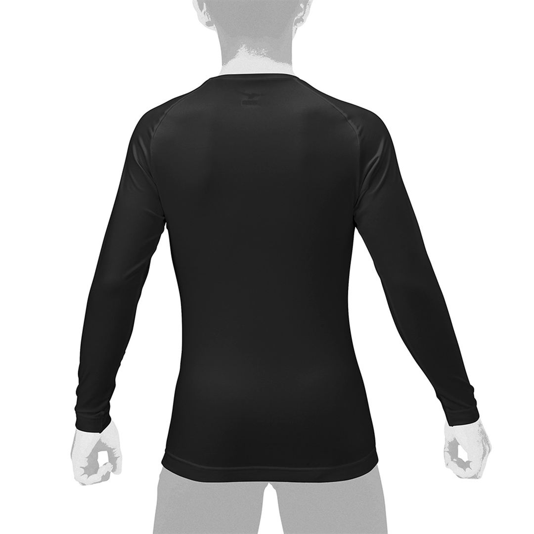 【ミズノ直営限定】ディアルーキー アンダーシャツ（ローネック／長袖） ブラック 110
